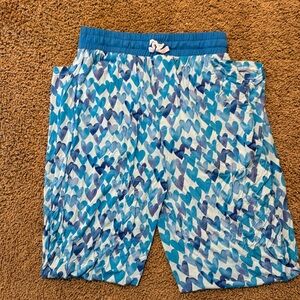 Little Sleepies blue watercolor hearts pajama pants